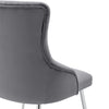 Velvet Dining Chair Padded Dining Room Kitchen Chair Home Restaurant Grey