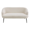 2 Seater Sofa Teddy Velvet Lounge Armchair Couch Accent Chair with Pillow Lounge