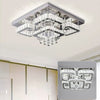 Crystal LED Modern Ceiling Chandelier Lamp Pendant Light Flush Mount Living Room