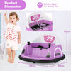 Kids Ride on Bumper Car 12V Electric Bumping Car 360 Degree Spin Pink