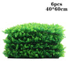 6 X Artificial Plant Mat Greenery Hedge Grass Panel Backdrop Wall Fence Decor UK