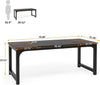 70.8 Inch Executive Desk, Large Office Computer Desk with Thicken Frame,PC Table