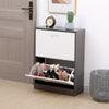 SHOE CABINET 2 DRAWER STORAGE CUPBOARD RACK SHELF FOOTWEAR ORGANISER SHOE STAND