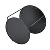 Round Sofa Side Tea Table & Linen Ottoman Footstool Under Desk Chair Living Room