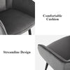 2 x Velvet Dining Chairs Upholstered Metal Legs Reception Accent Chairs Armchair