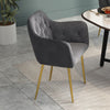 1/2/6x Upholstery Dining Chair Leisure Armchair Tub Chairs Padded Seat Gold Legs