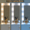 White Dressing Table Makeup Vanity Desk Set With LED Lighted Mirror, 5 Drawers