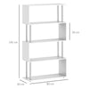 Wooden Storage Display Unit Bookshelf Bookcase Dividers S Shaped White