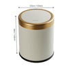 12L Modern Stripped Round Rubbish Waste Bins Dustbin Press Top Lid Bin Trash Can