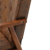 Distressed Tan Leather Upholstered Armchair Accent Chair Solid Wooden Frame Sofa