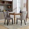 Set of 2 Velvet Dining Chairs High Back Wooden Legs for Home Dining Room Kitchen