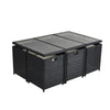10 Seater Rattan Cube Garden Furniture Set Dining Table Chairs Stools Patio