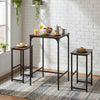 Breakfast Bar Table and Stools Kitchen Dining Room Industrial Furniture Set of 3