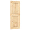 Sliding Door with Hardware Set 80x210 Solid Wood Pine R0Y9