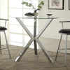 Clear Glass Round Table Kitchen Dining Room Office Leisure Area Table Desk Stand