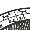 Outdoor Metal Garden Bridge With Decorative Safety Railings Vine Pattern NEW UK