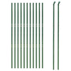 Lechnical Wire Mesh Fence Green 2.2x25 m Galvanised Steel,Garden Border O7J6