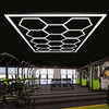 Car Hexagon LED Lighting Detail Garage Workshop Retail Light Honeycomb Hex Gym