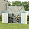 Galvanized Metal Garden Bike Shed Tool Lockble Garbage Bin Storage Sheds 210cm