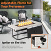 50000BTU Outdoor Gas Fire Pit Propane Rectangular Fire Pit Table w/Burner &Cover