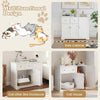Cat Litter Box Enclosure Hidden Side Cabinet w/ Storage