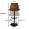 2 Adjustable Swivel Bar Stools Chairs Breakfast Stool Kitchen Leather Anti-dirty