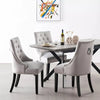 Velvet Dining Chair with Door Knocker Ring Windsor Dressing Room Chair 1/2/4/6