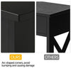 Black Console Table Narrow Wooden Hallway Table with Drawer 2 Storage Shelves