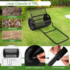 76L Metal Mesh Roller Compost Spreader Peat Moss Spreader Top Soil Seed Spreader