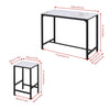 5Pcs White Marble Bar Table & 4 Stools Breakfast Kitchen Dining Set Bar Bistro