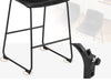 2x Breakfast Bar Stools Bar Kitchen Pub Stools Chairs with Backrest Metal Legs