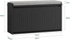 Black Shoe Storage Bench with Cushion – 2-Tier Flip Drawer Seat 80cm