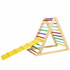Wooden Kids Climbing Triangle Ladder Toddlers Foldable Triangle Climber w/ramp