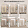 LED Lights Bathroom Mirror Cabinet Battery Powered Extra Large Storage Cabinet
