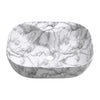 Marble Effect Ceramic Rectangle Counter Top Wash Basin Bowl Bathroom Vessel Sink