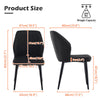 2× Kitchen Dining Chairs Faux Leather Soft Seat Angel Back Restaurant Chair Set