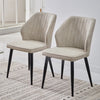 1 Set PU Dining Chair Metal Leg Stable Structure Kitchen Home Comfortable Soft