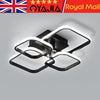 Modern Chandelier LED Lamp Black Frame Ceiling Light Living Room Pendant Lights