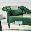Chaise Lounge Elegant Colourful Velvet Reader's Bedroom Lounge Sofa w/ Wood Legs