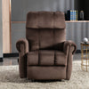 Single Sofa Fabric Power Lift Electric Recliner Chair Armchair Rise Chair Brown