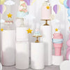 5PCS Metal Plinth Cylinder Dessert Pedestal Wedding Cake Flower Display Stand