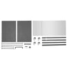 Foldable Stainless Pizza Oven Table Three-Shelf Garden Food Trolley Grill Cart