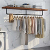 Heavy Duty Clothes Rail Pipe Garment Rack Wall Mounted Hanging Pole Fitting Room