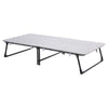 Portable Folding Bed Guest Compact Single Bedframe Guest Visitor Bed on Wheels