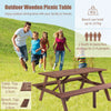 Picnic Table Set With 4 Seater Bench BBQ Beach Outdoor Deck Garden Park Wooden
