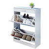 Shoe Storage Cabinet Cupboard 2 Cabinet with 1 Drawer Wooden Shoes Stand Rack