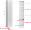 Kitchen Tall Cupboard, Narrow Floor Stand Cupboard Organizer, High Gloss Wood Sl