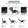 2PCS Adjustable Zero Gravity Chairs Outdoor Folding Patio Recliners w/ Headrest
