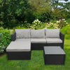 Patio Rattan Garden Furniture 4 Seater Outdoor Set Sofa w/ Table FREE RAIN COVER