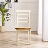 Set of 2 Whitby Solid Wood Traditional Farmhouse Dining Chair in Oak & Cream